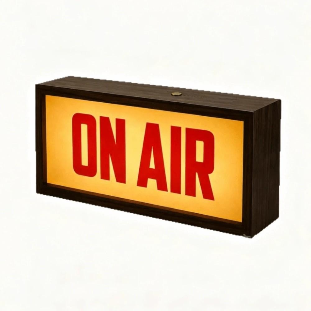 Desk Mount LED Light Box Broadcast Broadcast On Air Box Light BROADCAST ON AIR Sign Live Broadcast Indicator light