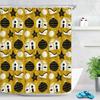Christmas Cookies Bathroom Curtain Christmas Gift Shower Curtain Bathroom Waterproof Fabric New Year Holiday Decoration Hooks