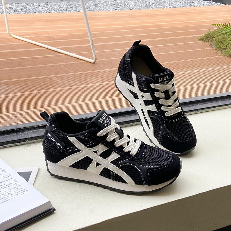 Platform-soled Forrest Gump Shoes Women's 2025 Summer and Autumn New Versatile Breathable Mesh Casual Flat-bottomed Running Sneakers