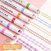 6Pcs/Set Flowers Line Shaped Colored Highlighter Pen Set Line Shaped Marker  School Supplies