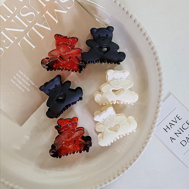 Cute Kawai Bear Hair Claw Clips for Women Girls Kids Children Hairpin Headband for No Hurt To Hair Accessories Headwear Ornament