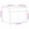 LED TV Cabinet Set in Black Oak Finish 40 x 30 x 30 cm