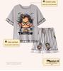 2026 New Summer Girls' Ultra-Thin Modal Pajamas Set: Short Sleeve Airy Comfort Suit for Medium and Large Kids