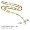 Xiaomi Vnox Fashion Jesus Cross Tail Y-shaped Necklace Metal Heart Round Accessories Women Religious Necklace Bracelet Set