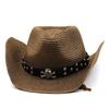 Stile Unico Decorazioni Teschio in Metallo Cappello Cappello da Cowboy Cappello da Cowboy Western Unisex