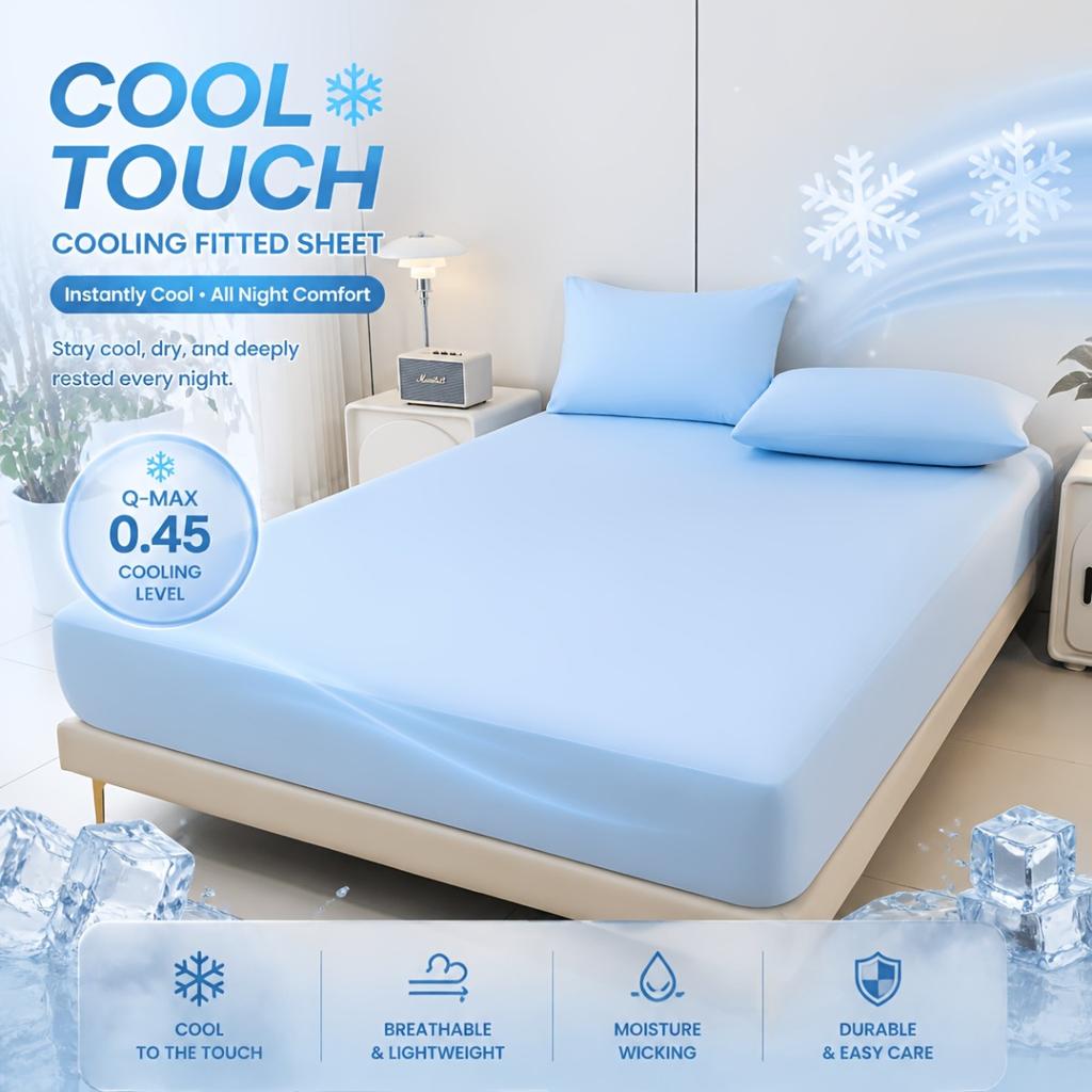 Summer Cool Bedsheet (excluding Pillowcase) Breathable, Mattress Protector, Wrinkle Resistant, Fade Resistant, Shrink Resistant, Machine Washable