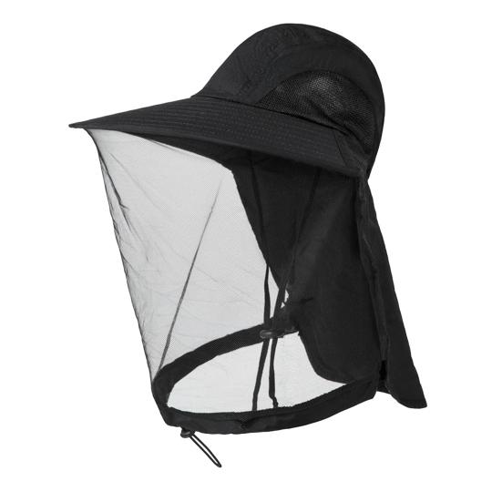 

Fishing Hat Insect-Proof Bee-Proof Breathable Mesh Outdoor Anti-Mosquito Hat Shawl Design Wide Brim Summer Sun Hat чёрный