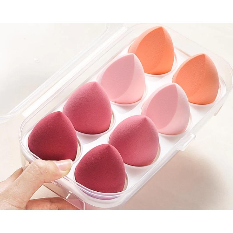 

8 шт., косметический набор слоеных спонжей, яйцо для красоты, влажная и сухая двойного назначения, яйцо-тыква, основа для макияжа, губка на воздушной подушке, мягкие инструменты для макияжа