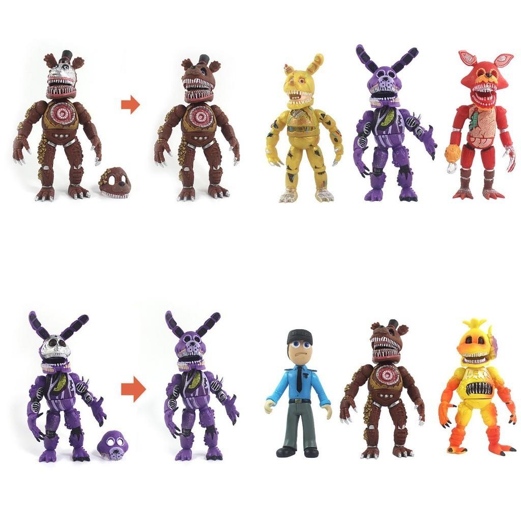 Vibrant 6pcs Fnaf Five Nights At Freddy's Light Up Action Figures For Kids