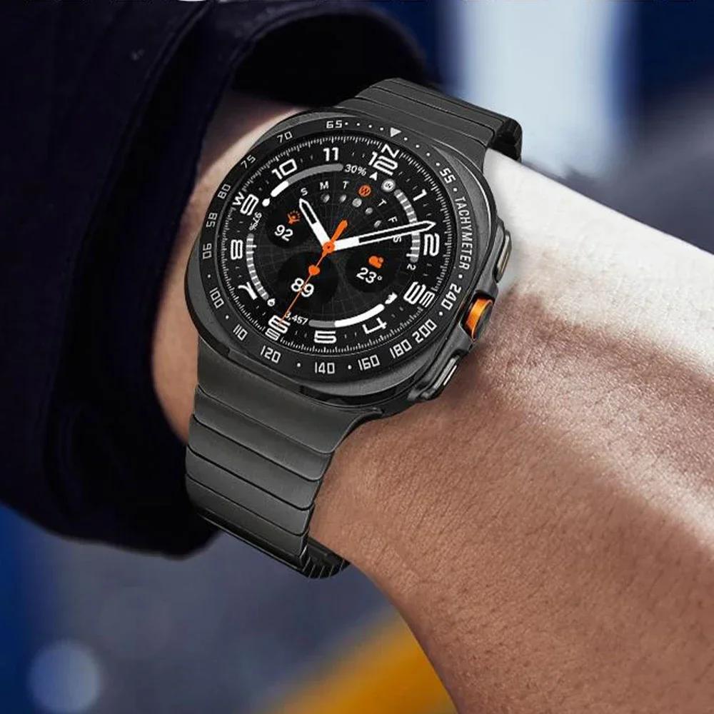 Brățară Magnetică de Lux din Titan pentru Samsung Galaxy Watch 7 Ultra 47mm Brățară cu Zale pentru SAMSUNG GALAXY ULTRA 47MM Bărbați Correa
