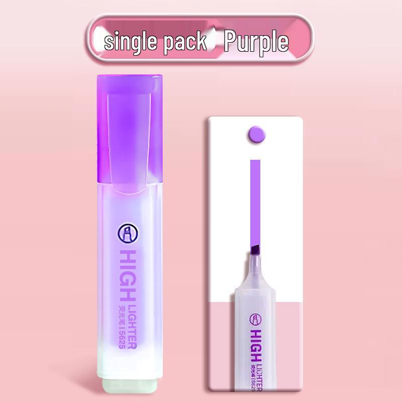 

High-Capacity No-Smudge Fluorescent Marker Pen for Notes & Backing - Durable, Colorful Student Marking Tool