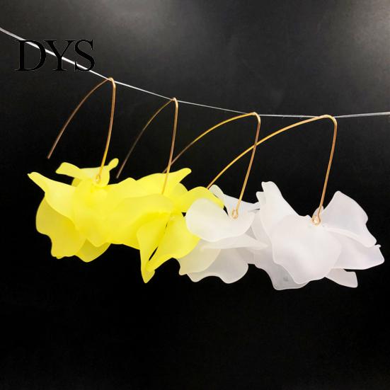 Blumenohrringe 1 Paar Haken Böhmischer Schmuck Übertrieben Bankett Handgefertigt Blütenblatt für den täglichen Gebrauch Hochzeit Dating