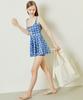 VIKINI VENDER Seri Check Ribbon Flare Monokini - Navy