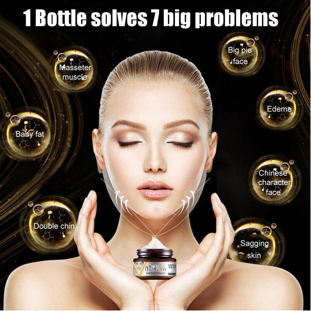 V-Shape Face Line Lift Firming Enzyme Collagen Cream Double Chin Cheek Slimming