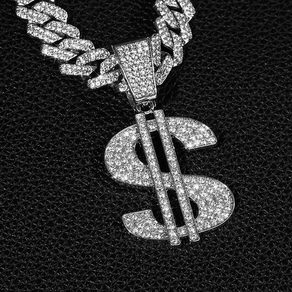 European-American Exaggerated Hip Hop Rhinestone Pendant Jewelry for Men & Women