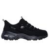 Skechers D'Lites Women Black Low Top Casual Shoes Leather Comfort Simple Versatile 150543-BBK