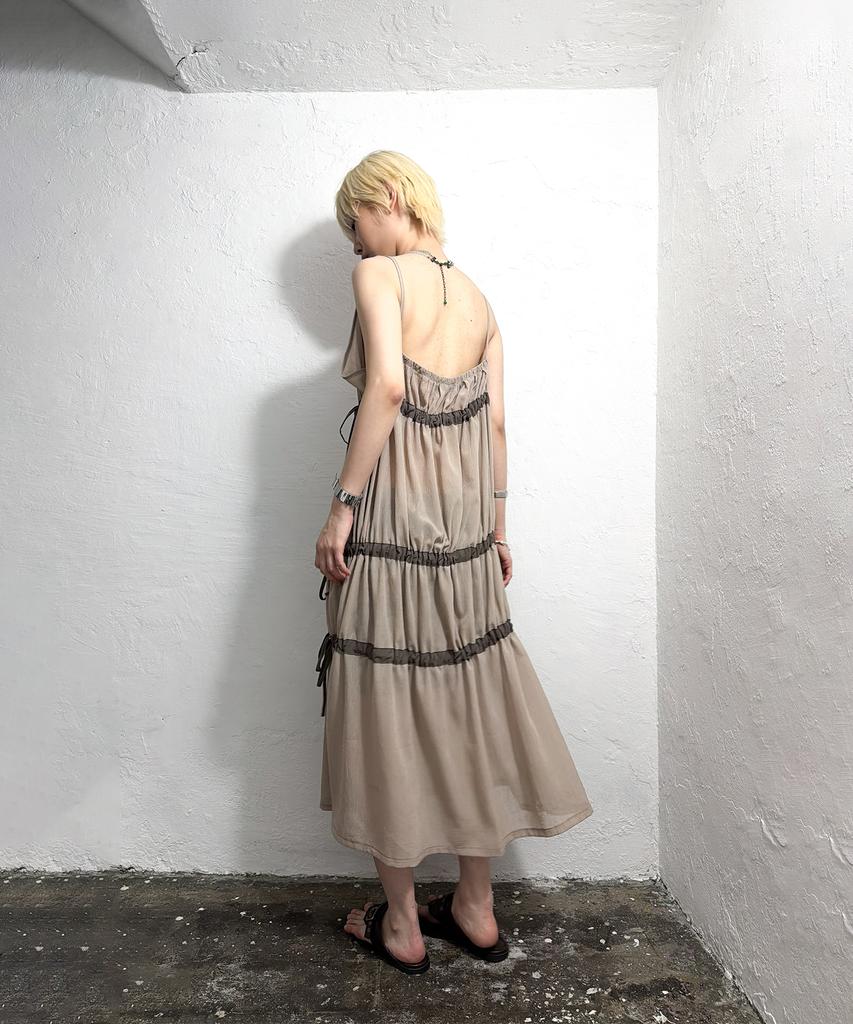 Seutillesseodi Tie Shirring Dress
