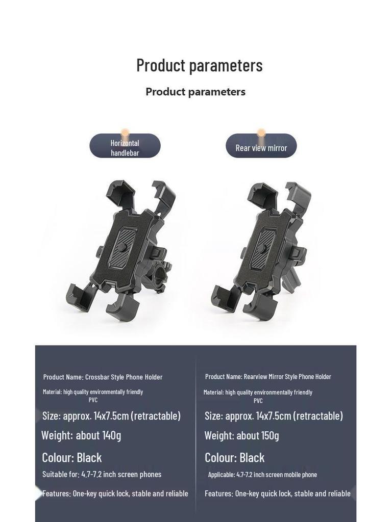 Electric Scooter & Bicycle Shockproof Phone Holder – Navigation Mount for Riders