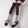 Thigh High Socks Stockings Women Color Matching Cotton Knitted Knee High Socks  School Girls Long Socks Thigh High Stockings