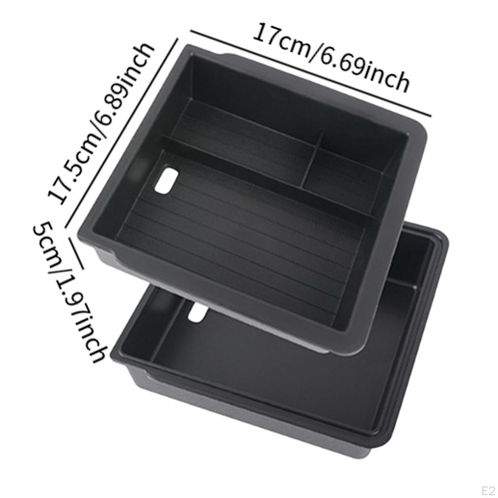 Double Layers Armrest Storage Box Replacement 17x17.5x5cm Holder Container for Versatile Car