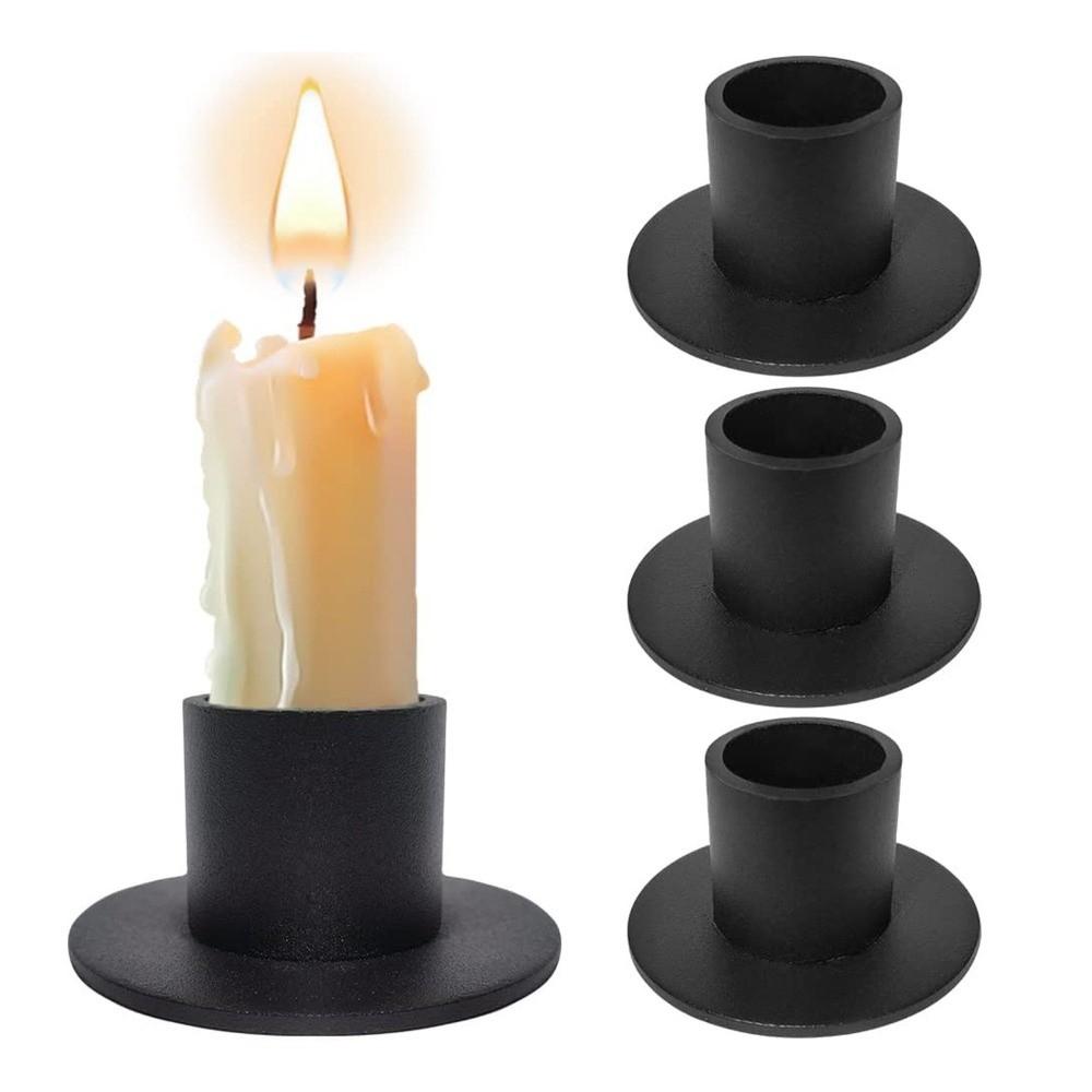 Retro Candle Holders Round Metal Candleholders Decorative Candlestick Holder Wedding Party