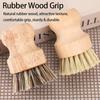 Eco-Friendly Durable Portable Kitchen Cleaning Brush Wooden Dish Brush with Natural Sisal And Coconut Fiber for Zero Waste Home
