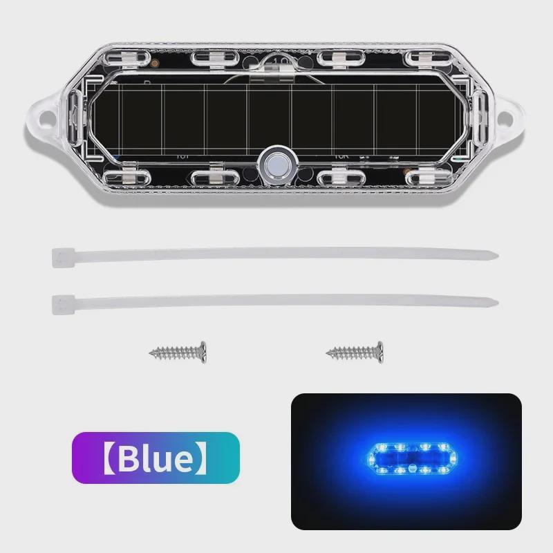 Solární LED motocyklové výstražné a dekorativní světlo