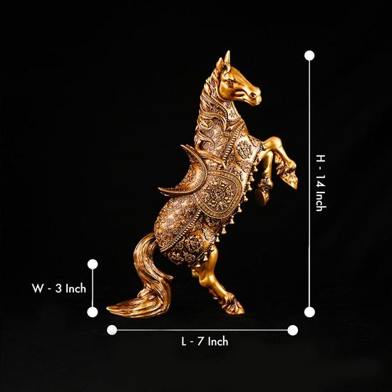 35,56 cm Aufsteigendes Pferd Dekorative Skulptur Elegante Pferdefigur für Zuhause, Bürodekoration, Perfektes Geschenk für Liebhaber, Pferdeliebhaber, Tier