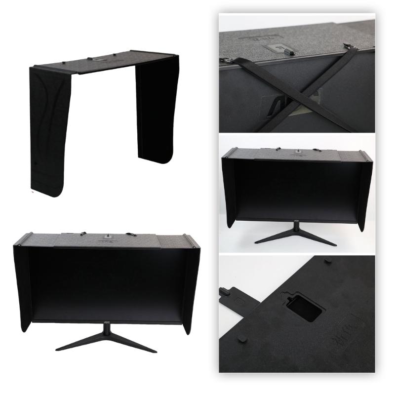 27inch LCD LED Video Monitor Hood Sunshade Sunhood Monitor Frame Computer Monitor Sunshade Desktop Protective Hood