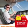 Flugzeug-Simulator-Sound-Schlüsselanhänger Lustiger Alarmton-Simulator Sicherheitsknopf LED Flugzeug-Notfallwarnung Schlüsselanhänger Geldbörsen-Schmuck
