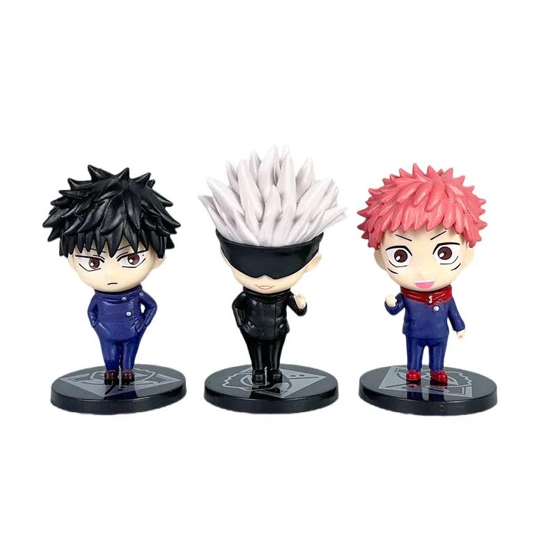 6Pcs/set Jujutsu Kaisen Anime Figure Gojo Satoru Yuji Itadori Figure Doll Toy Action Figure Yuji Itadori Fushiguro Model Toys