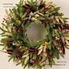 Rattan Christmas Wreath & Tree Set: 50/60/80CM Door Hanging & 2.7M Garland, Perfect for Holiday Window Décor