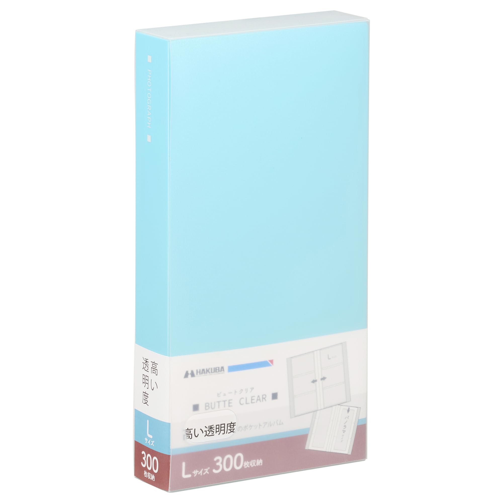 

HAKUBA Beaut Clear 300 Light Фотоальбом карманного типа, [Размер L, Листы, Синий] Хранение, Карманный стиль, В комплекте, Альбом,