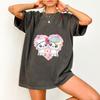 Cute Kawaii Couple Cat Oversized T-Shirt Washed Cotton Casual Tee Adorable Siamese Kitten Graphic Top