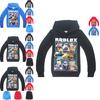 Vibrant Children's Roblox Print Hoodie Sweater With Long Sleeves And Comfortable Fit
