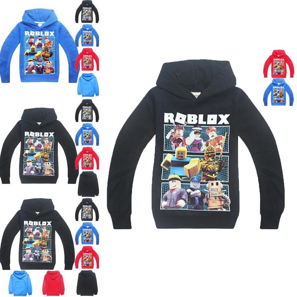Vibrant Children's Roblox Print Hoodie Sweater With Long Sleeves And Comfortable Fit