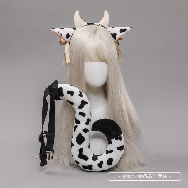 

A festival party children s stage talent show accessories cartoon cow headband headgear tail suit