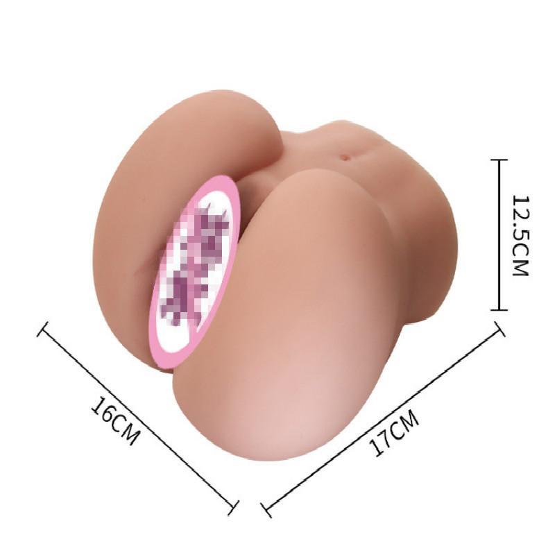 Male 1.5kg True Clitoris and Uterus Masturbation Device Double Point Vagina Buttocks Inverted Model Entity Doll