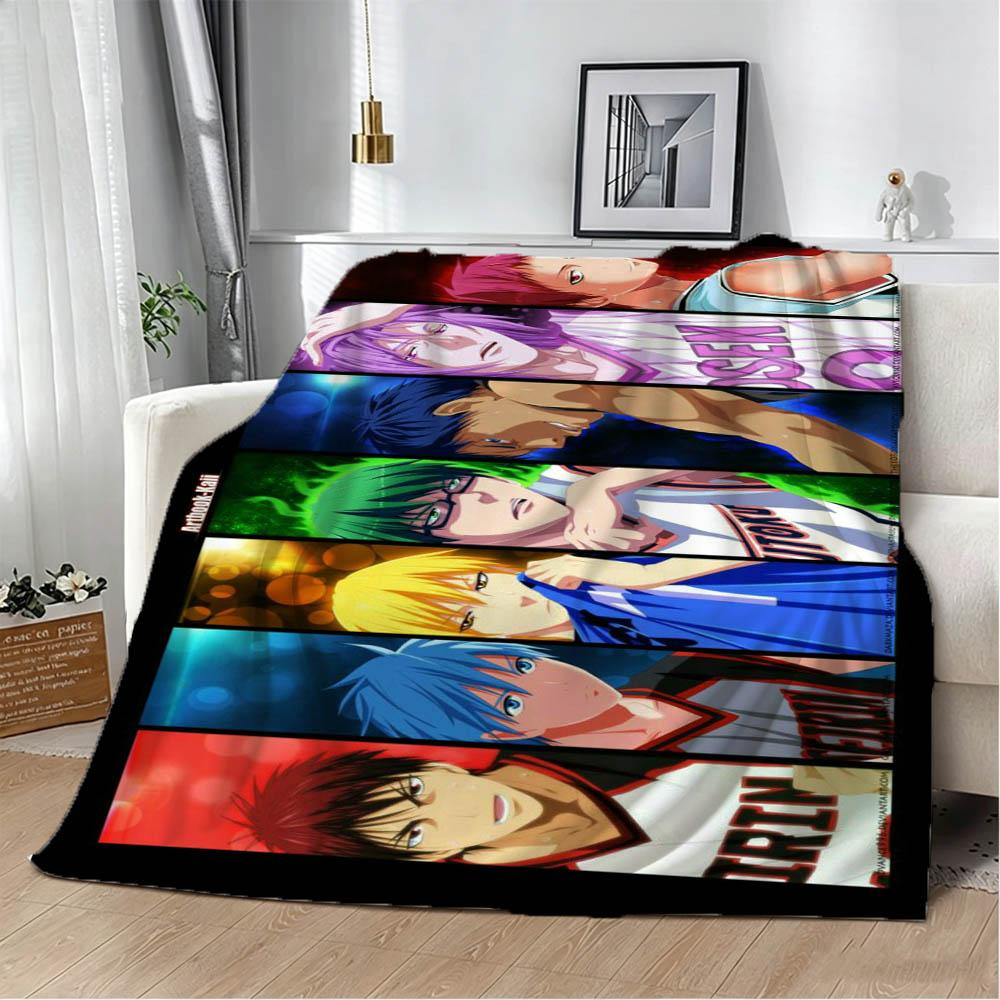 New K-Kuroko No B-Basket Cartoon Game 3D Flannel Blanket Soft Throw Blanket Art For Home Decor Bedroom Bed Sofa Picnic Fans Gift