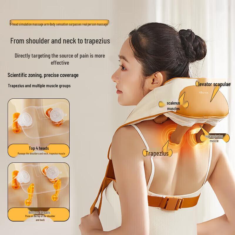 BEAR Neck and Shoulder Massager Pillow CN Plug (adapter Included)