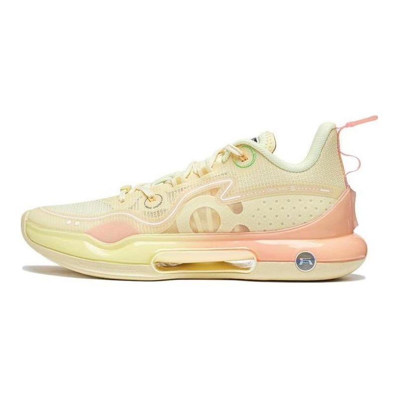 Li-Ning Yushuai Evolution Low Mens Low Top Basketball Shoes Light Cream Yellow ABAS161-3 44