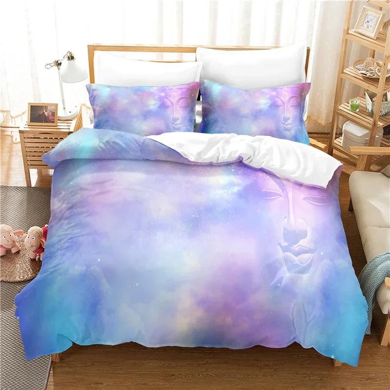 

Buddha Statue Bedding Set Duvet Cover Set 3D Bedding Digital Printing Bed Linen Queen King Full Size Bedding Set Fashion Design 70x133cm 2pcs
