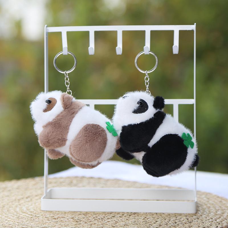 Adorable Panda Claw Machine Pendant Plush Backpack Keychain Doll