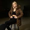 New women's clothing hooded down cotton-padded jacket medium and long slim autumn and winter cotton-padded jacket top