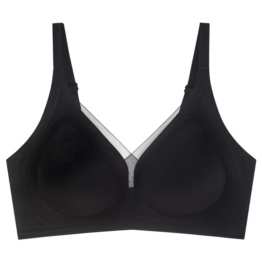 Tight-free Bra Women's Comfortable Seamless Underwear Gathering Bra Breast Retraction Invisible Bra Push Up Bra