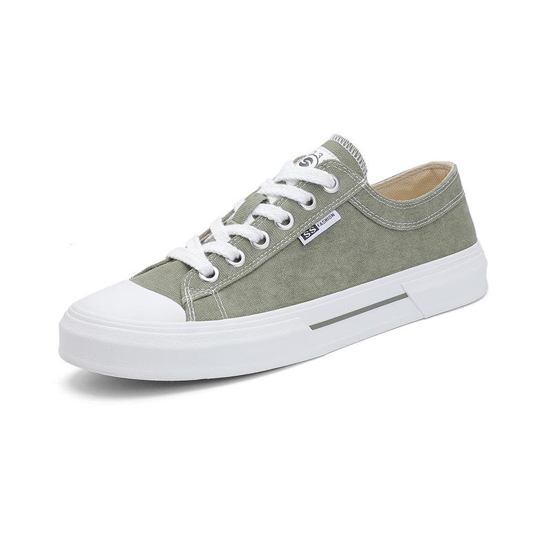 2026 Spring Men's Casual Fabric Shoes: Comfortable, Trendy, Breathable Lace-Up Low-Top Flats.