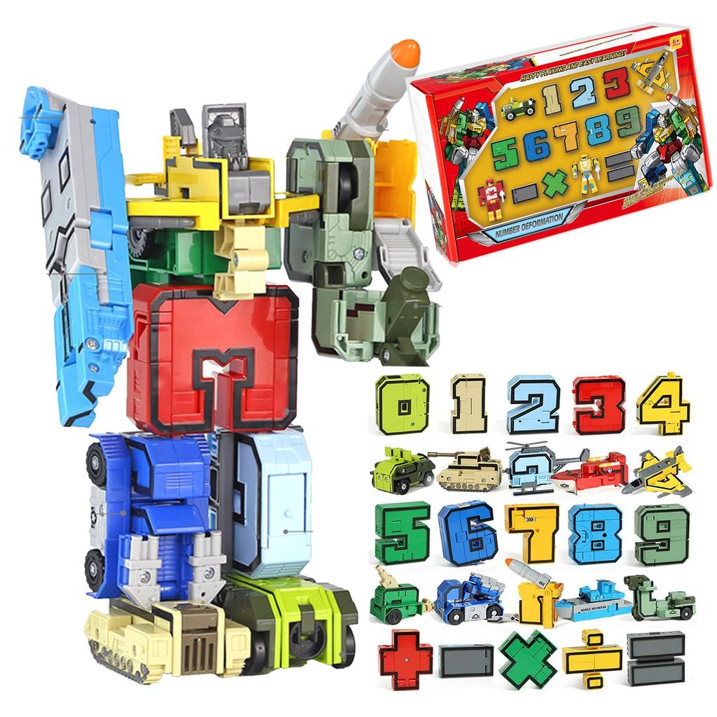 Hyack Transforming Robot Toy for Boys, Gift for Kids, Combines, Transforms, Numbers, Disassembles, Educational [Parallel Import]