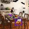 1pc Purple Halloween Table Runner Pumpkin Ghost Table Runner Dustproof Durable Tablecloth for Halloween Dining Room Decoration