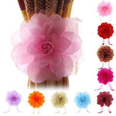 Best Peony Flower Curtain Clip-on Tie Backs Holdback Tieback Holder Panel