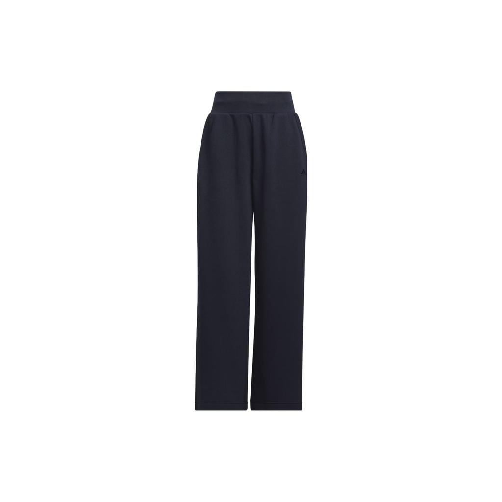 adidas Knitted Sweatpants Women's Legend Ink Moderate Wide Leg Pants IZ4563
